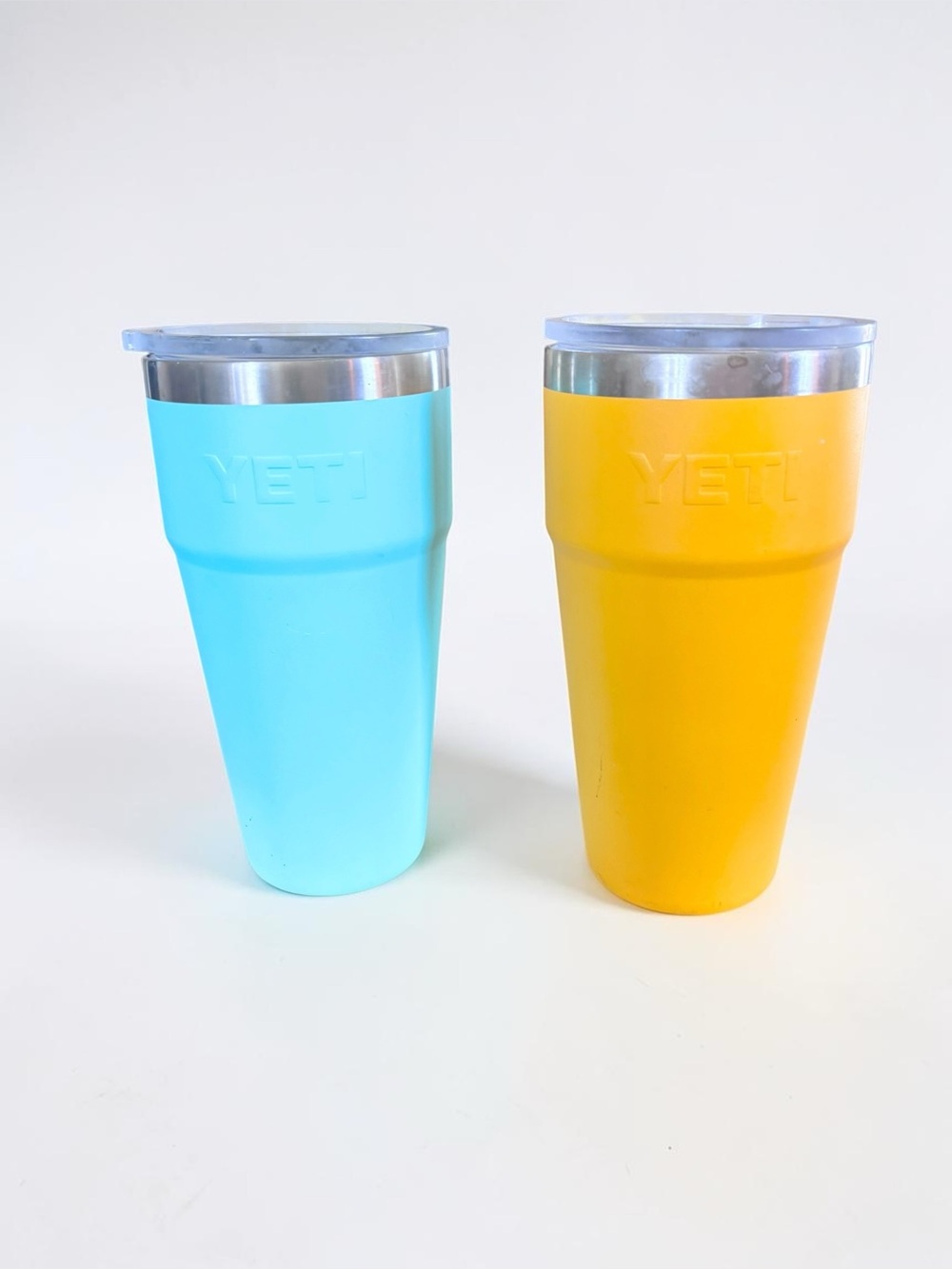 YETI Rambler 20oz Stackable Cups Set Seafoam & Alpine Yellow